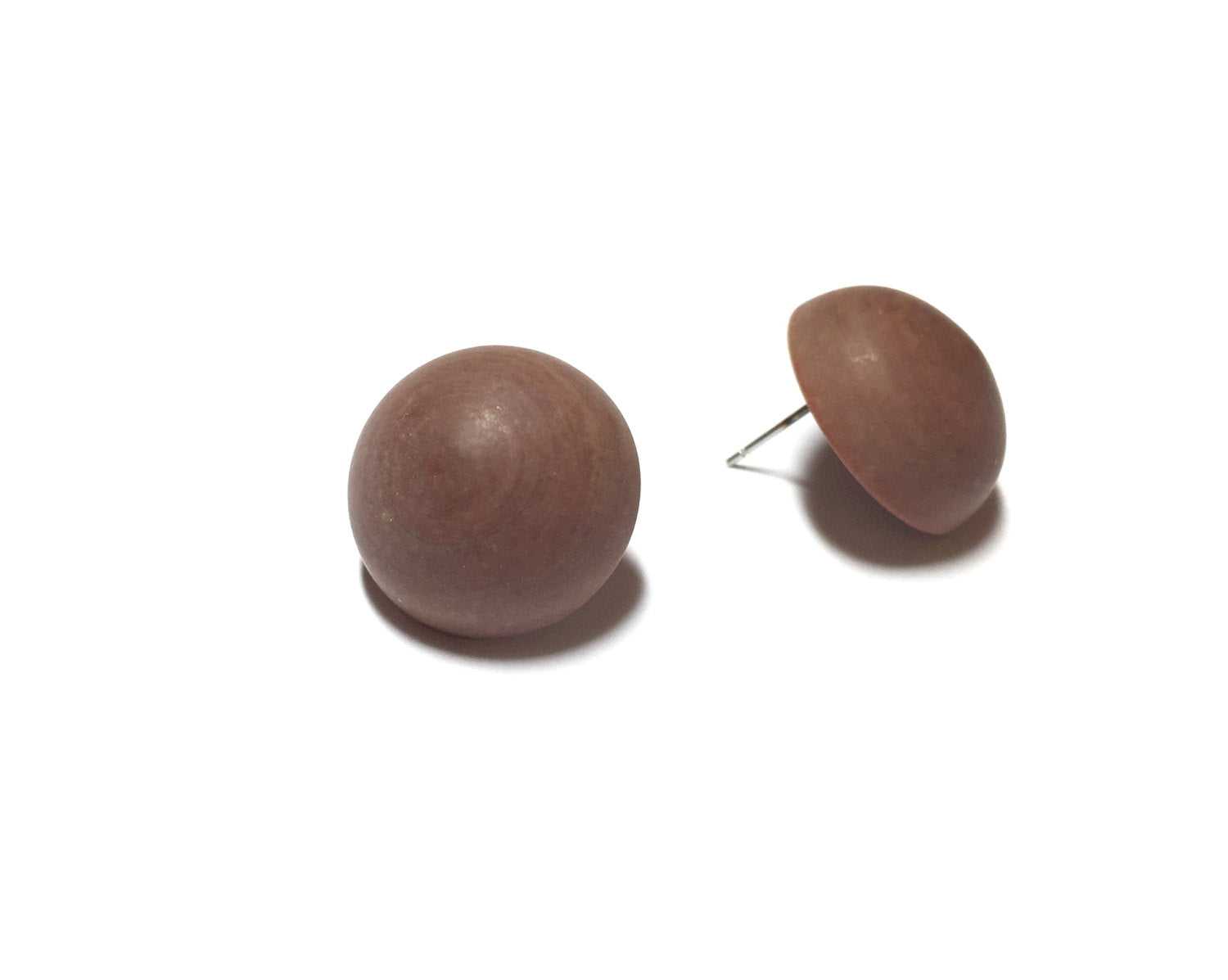brown stud earrings