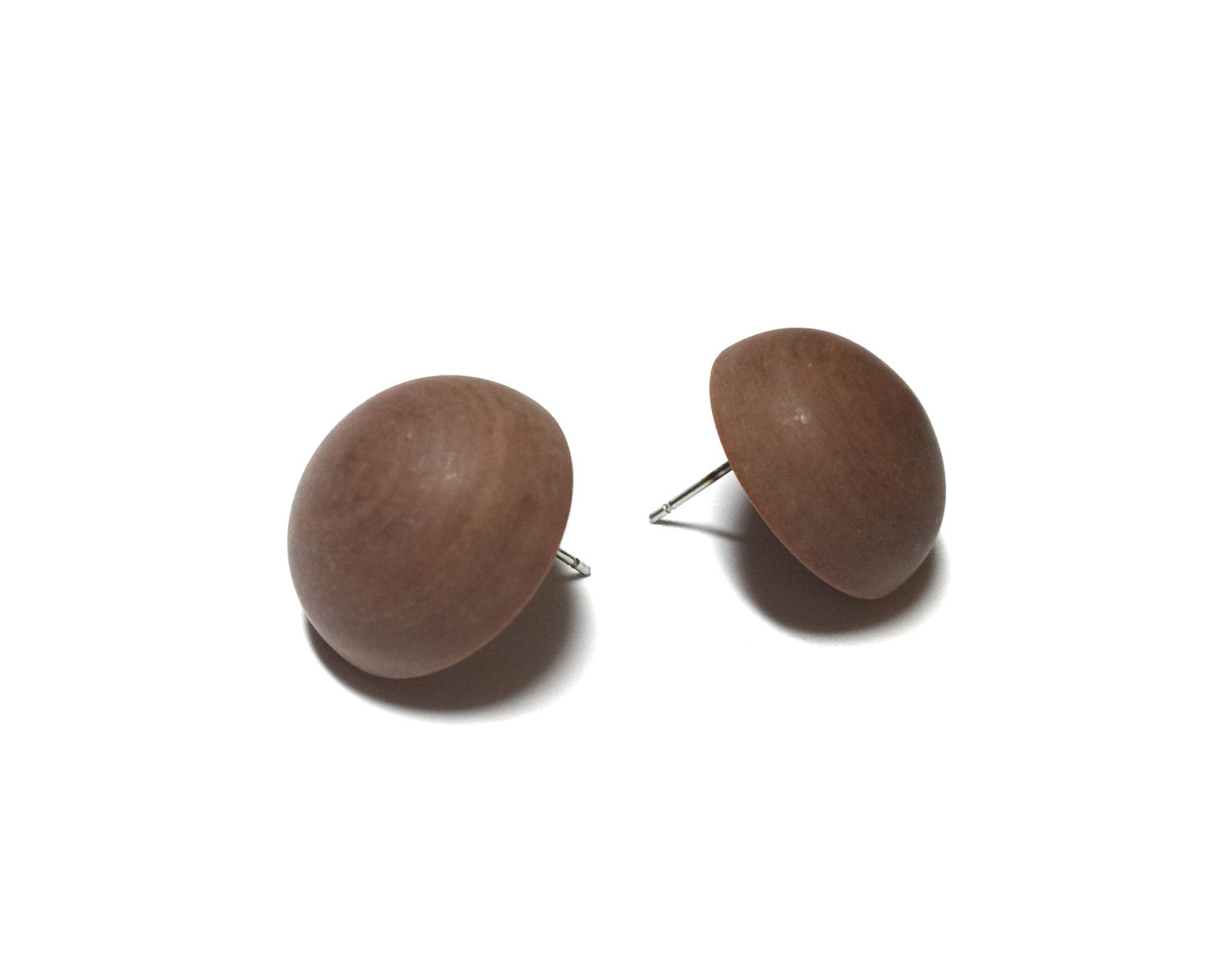 light brown stud earrings