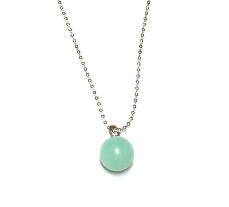 mint green necklace