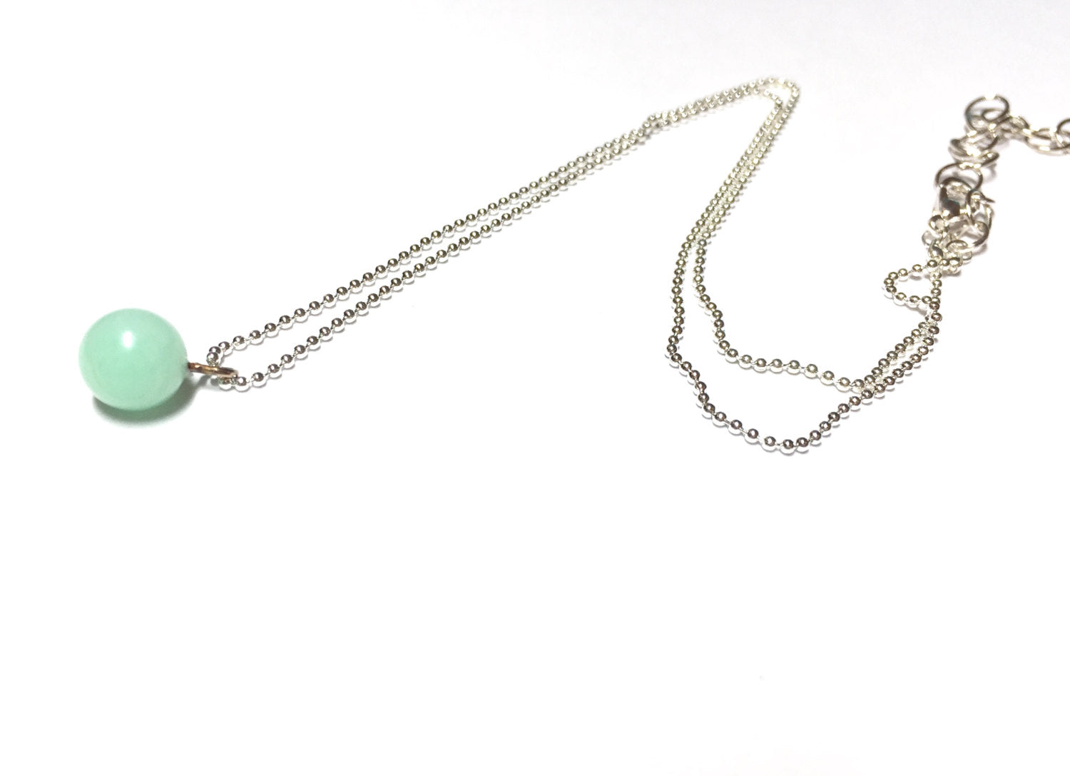 mint green adjustable necklace