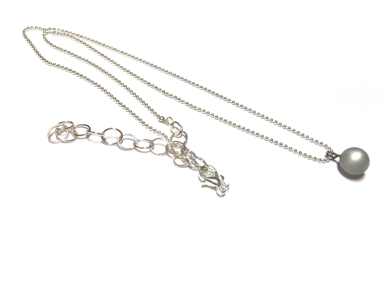 silver grey necklace