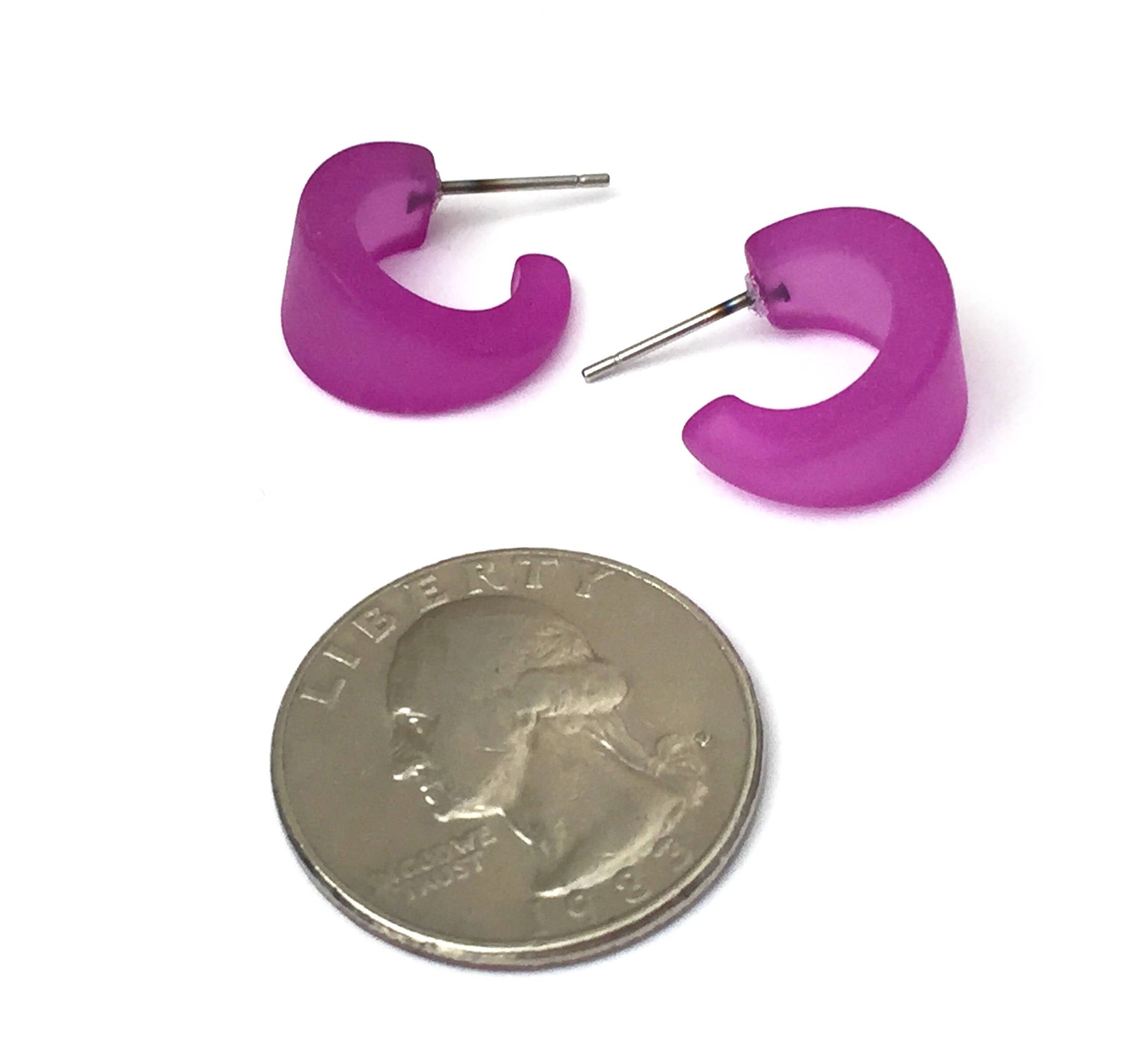 violet frosted hoops