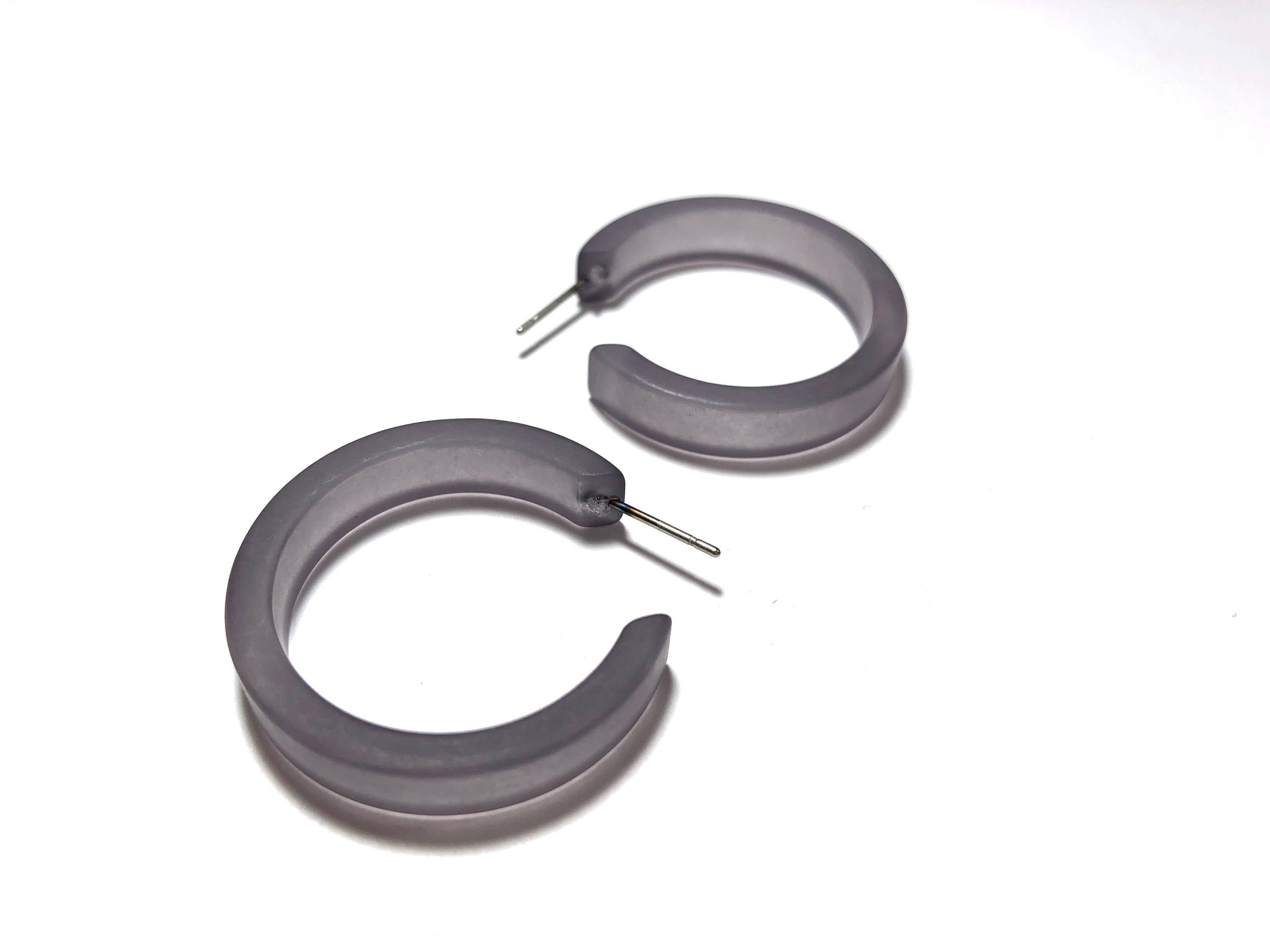 gray lucite hoops
