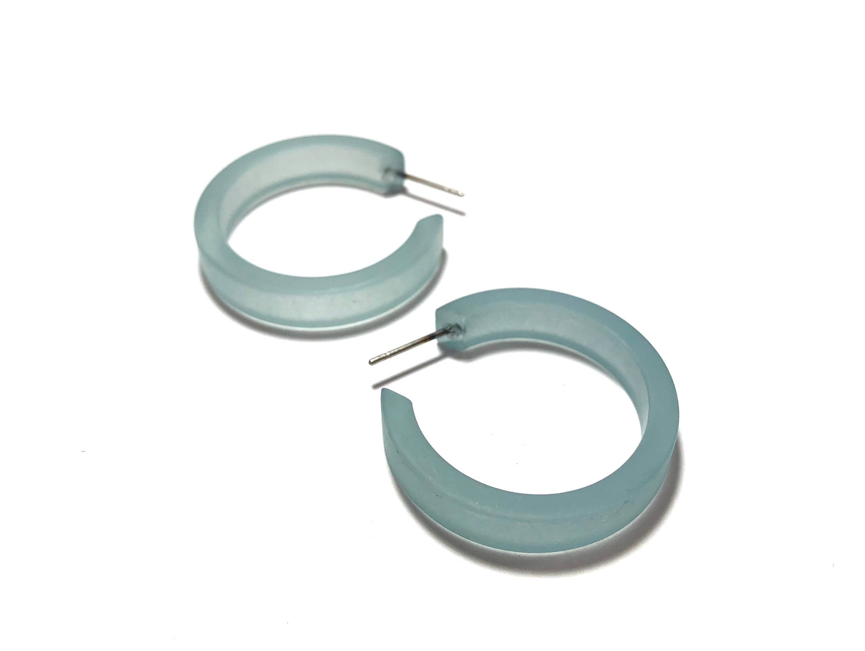 sea green hoop earrings
