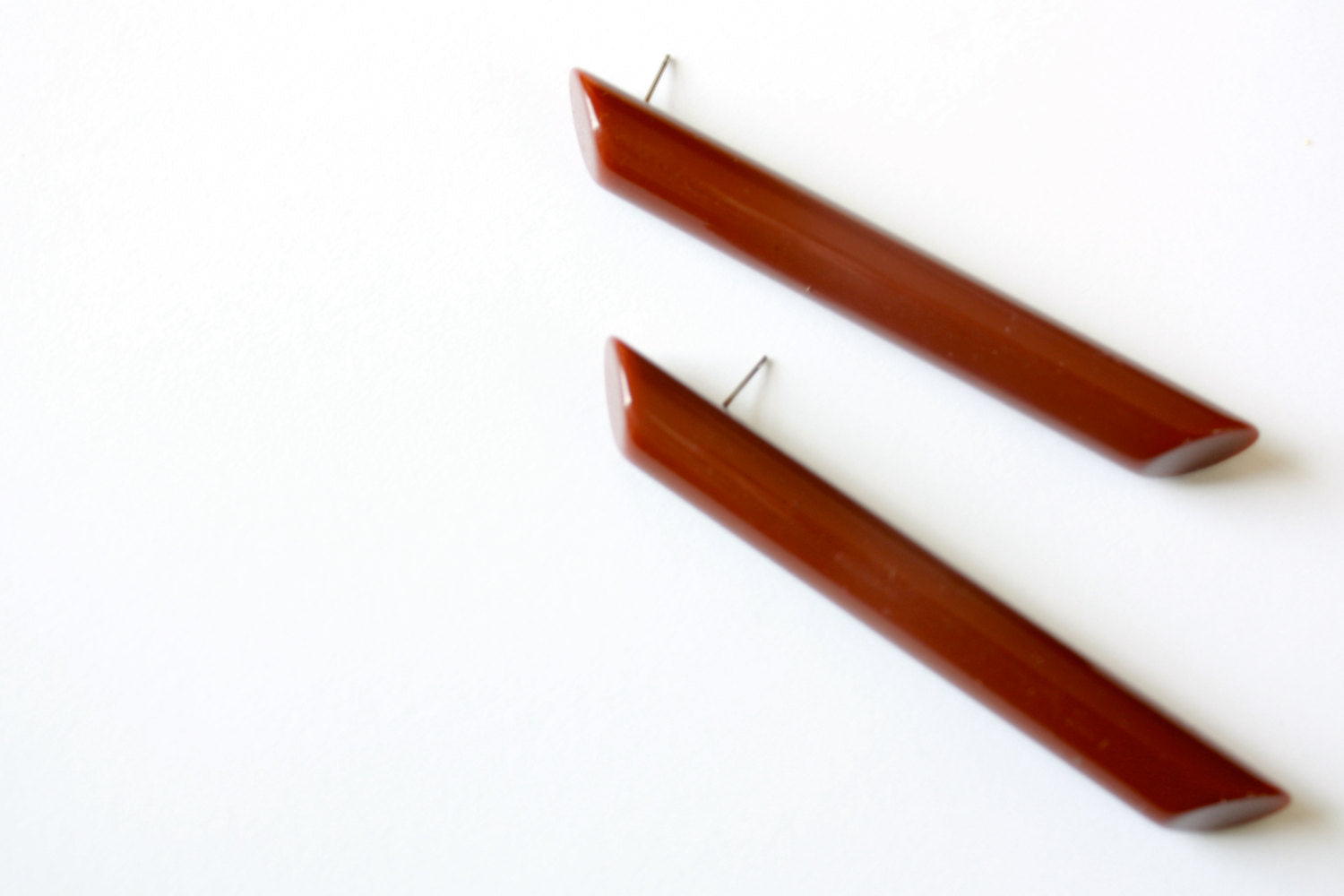 brown statement earrings