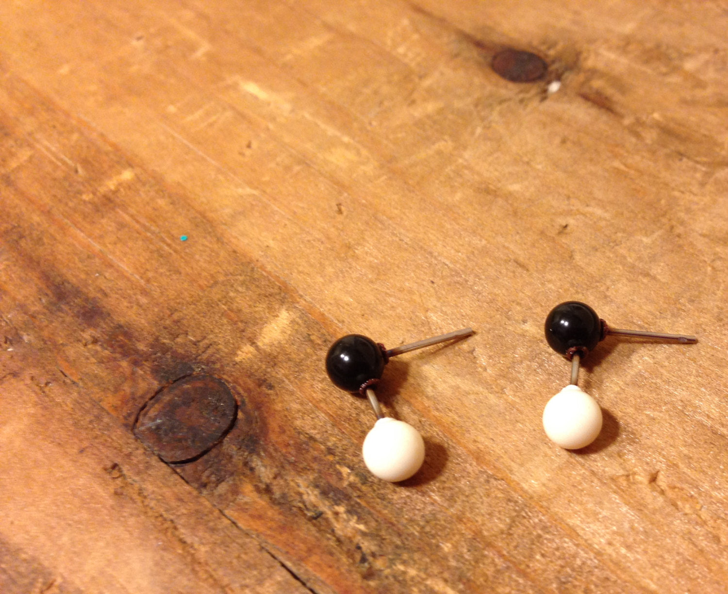 black white geo studs