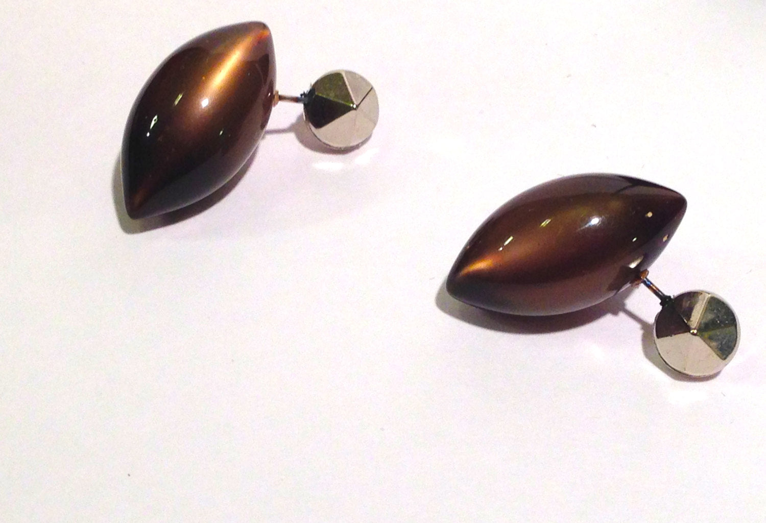 dark brown drop earrings