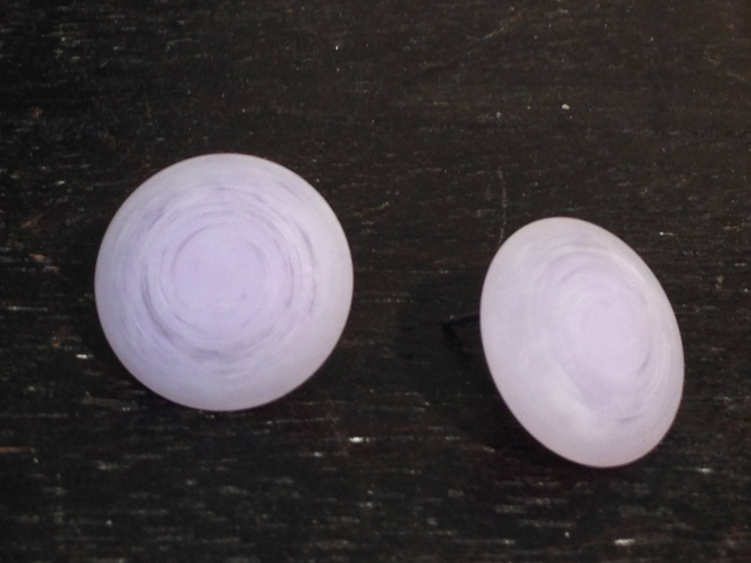 light purple disc studs