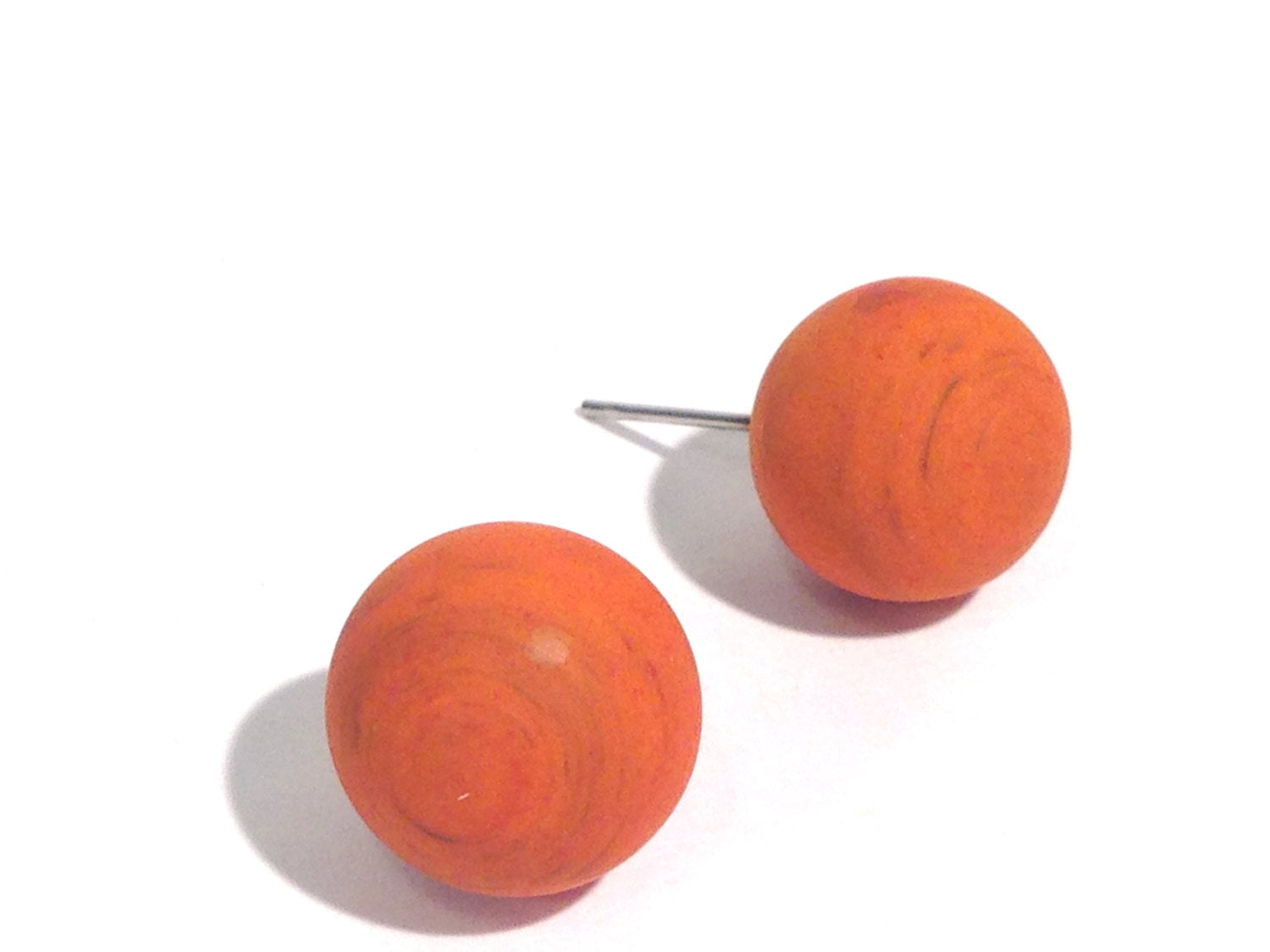 orange lucite studs