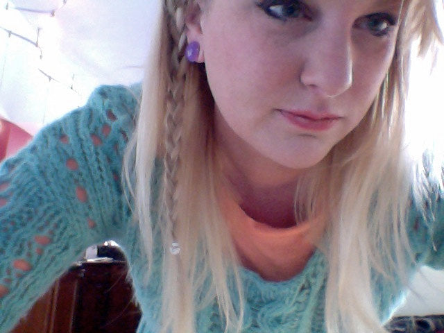 retro button earrings