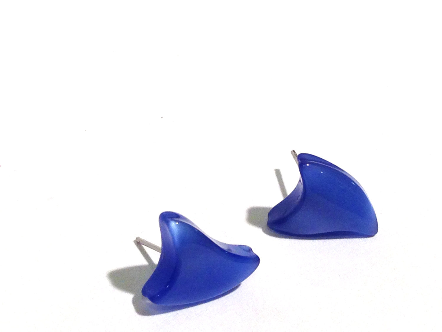 blue moonglow stud earrings