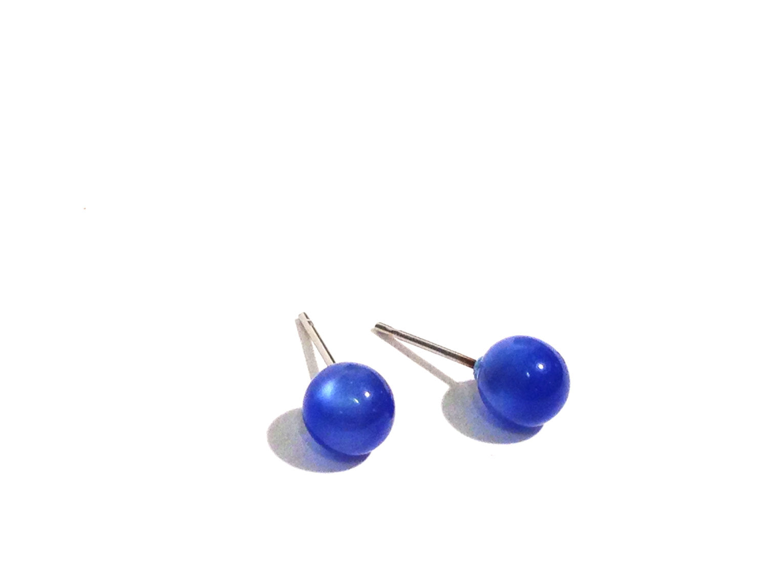 tiny blue earrings
