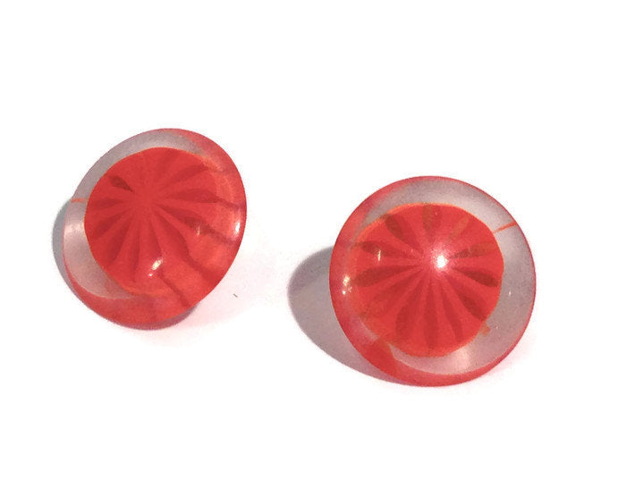 orange slice earrings