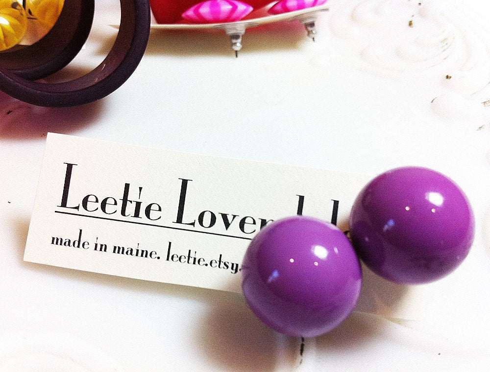 lilac purple earrings