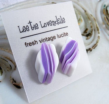 pastel purple flower studs