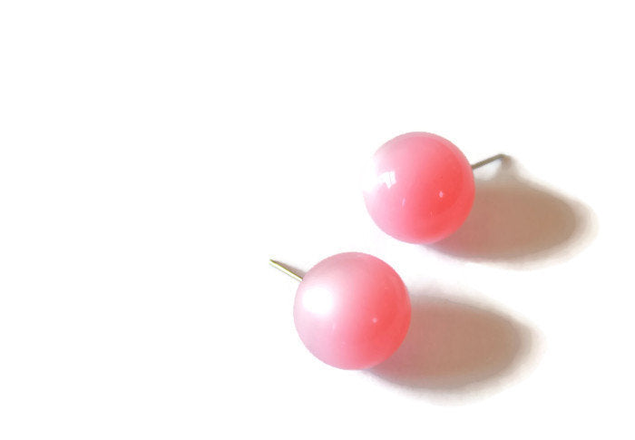 light pink lucite studs