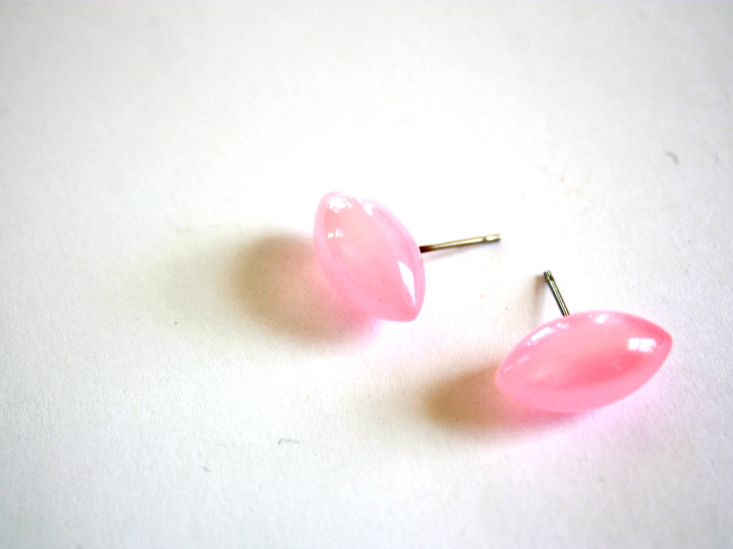 light pink stud earrings