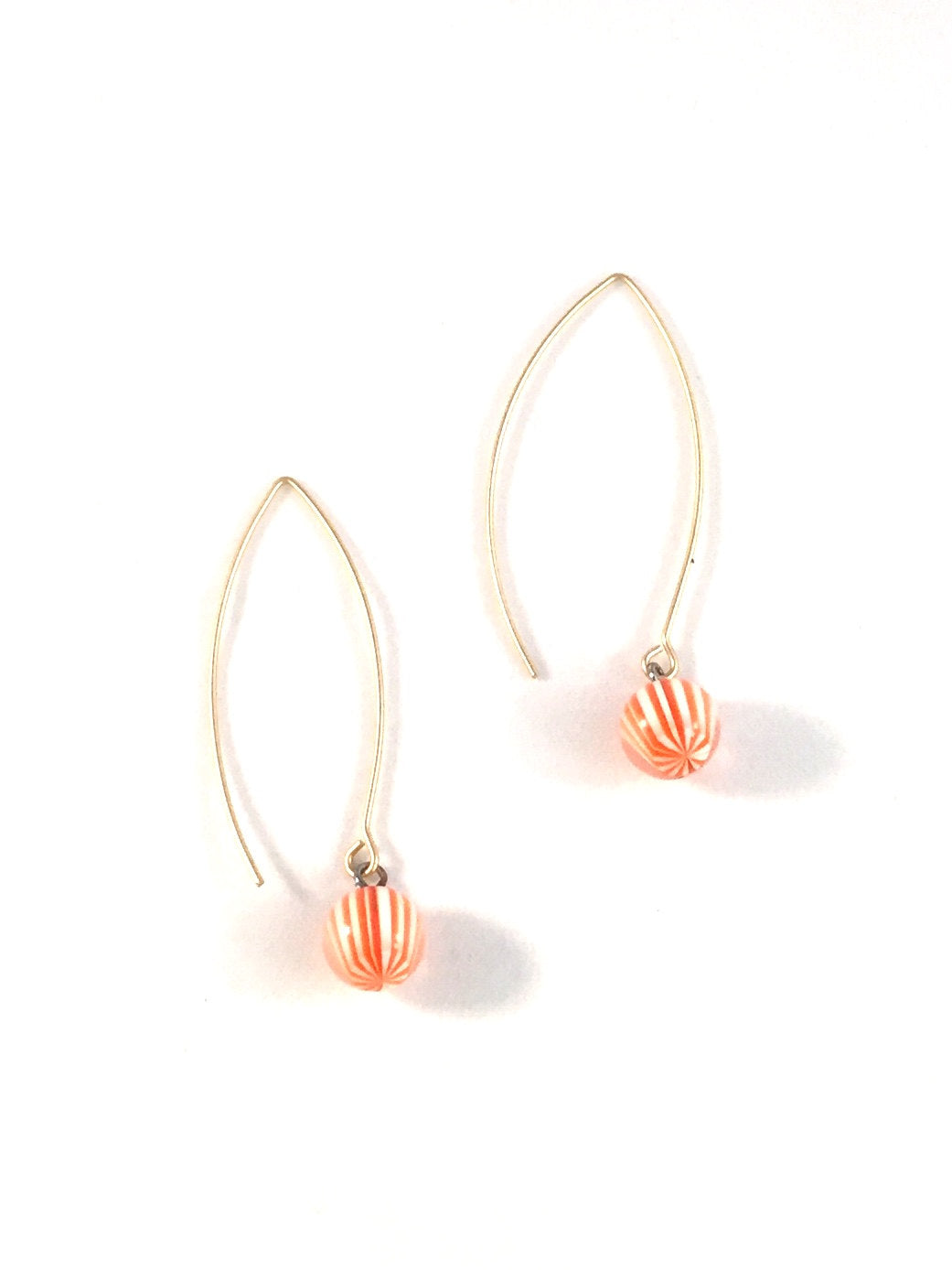 orange drop earrings
