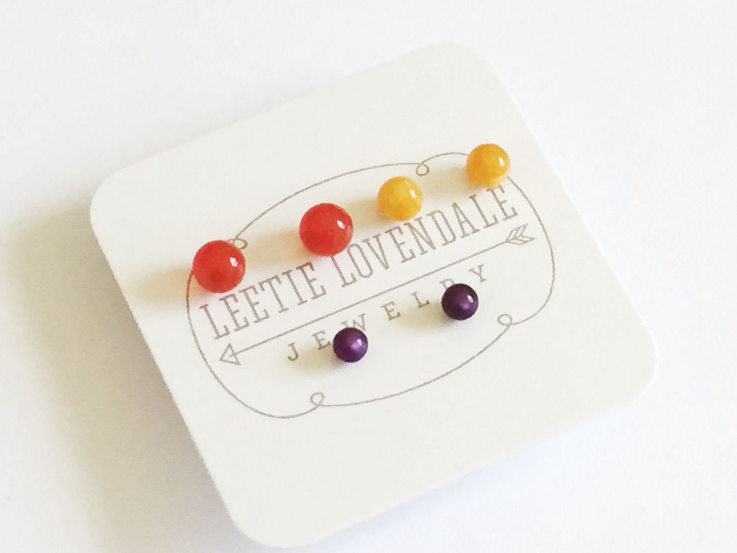 tiny lucite studs vintage