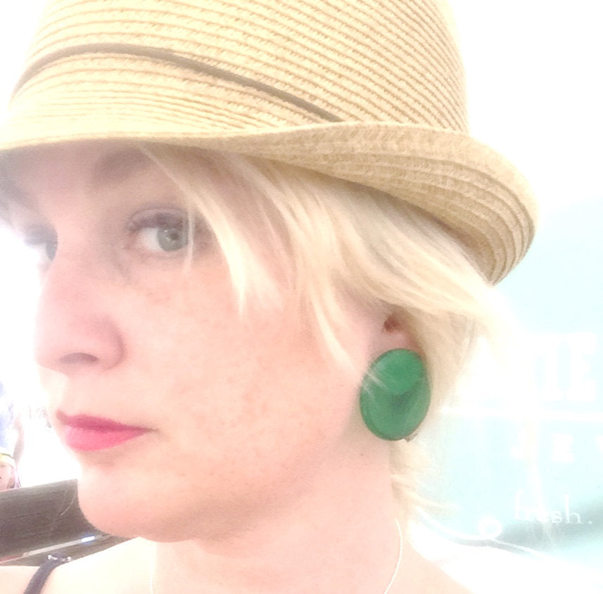 big statement disc earrings