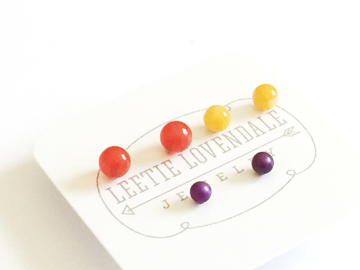 jewel tone stud earrings