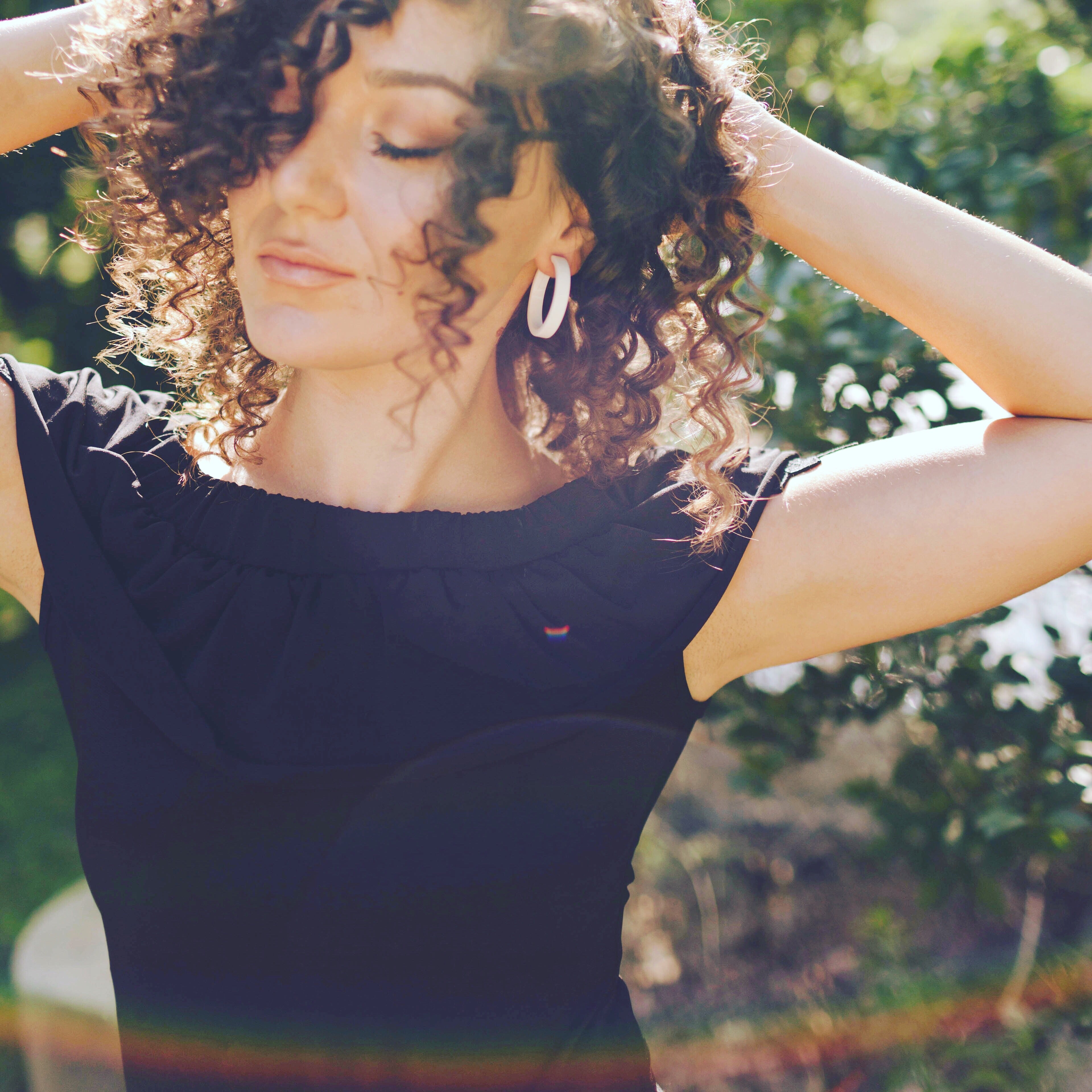 Violet Purple Matte Velvet Classic Hoop Earrings