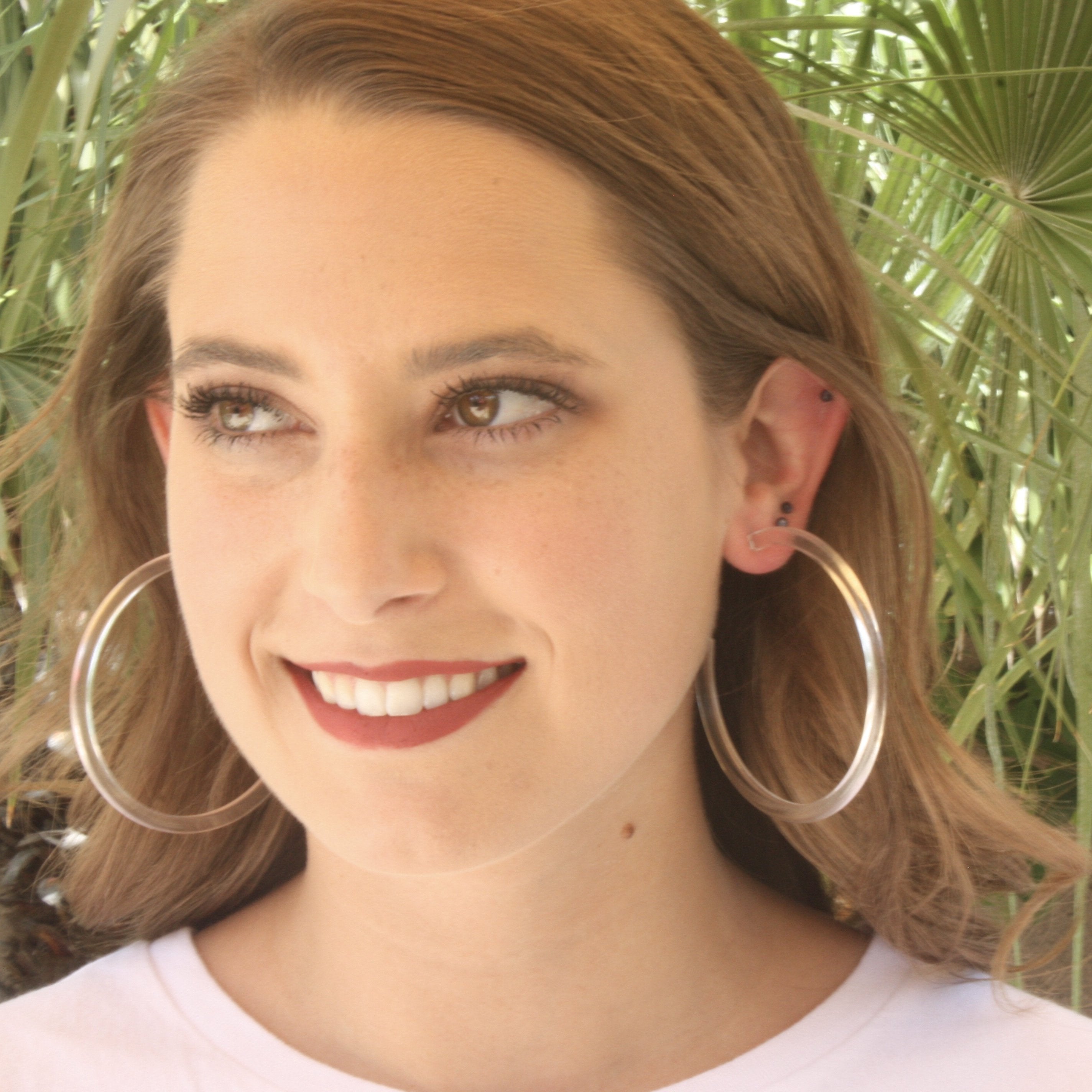 transparent hoop earrings