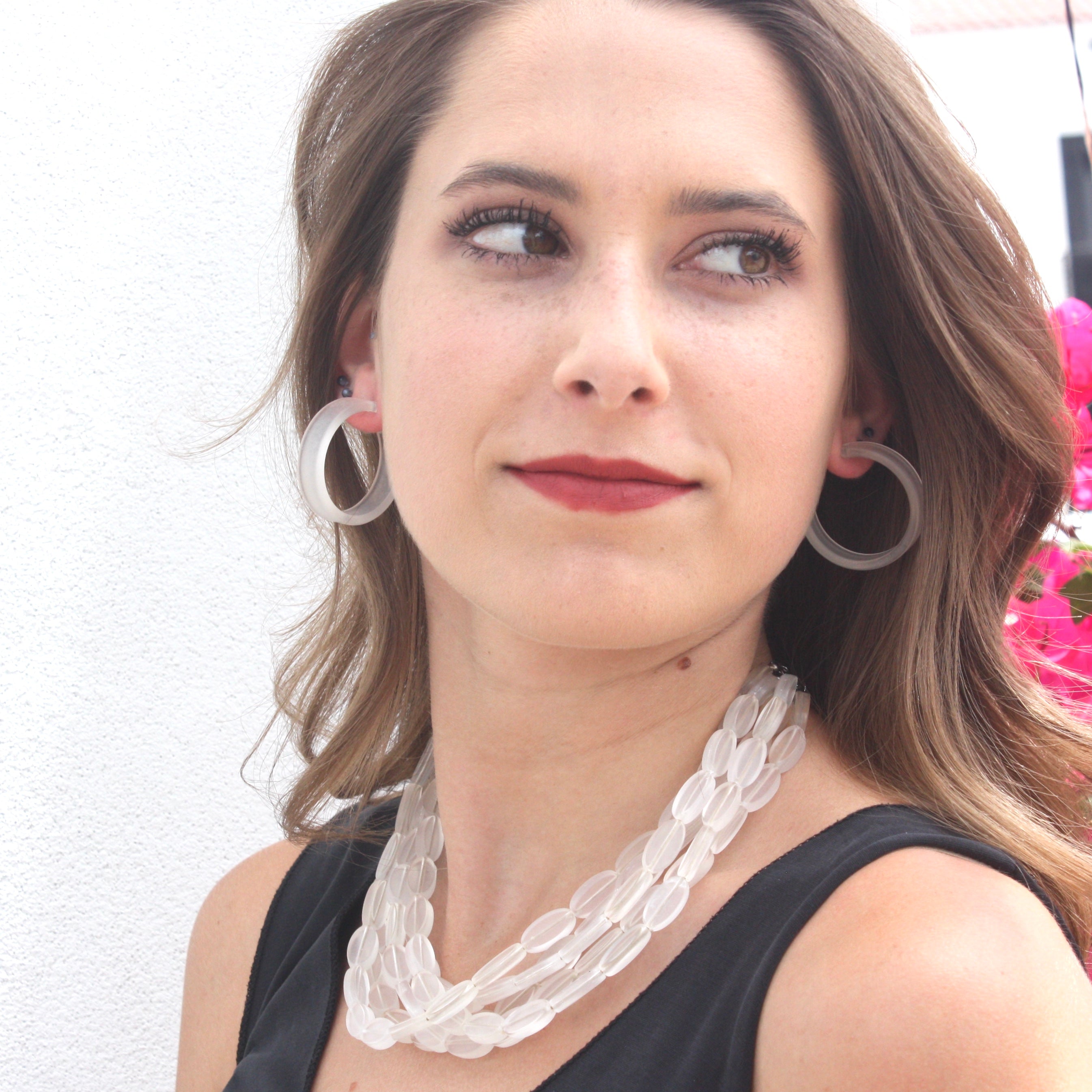 clear acrylic jewelry on girl