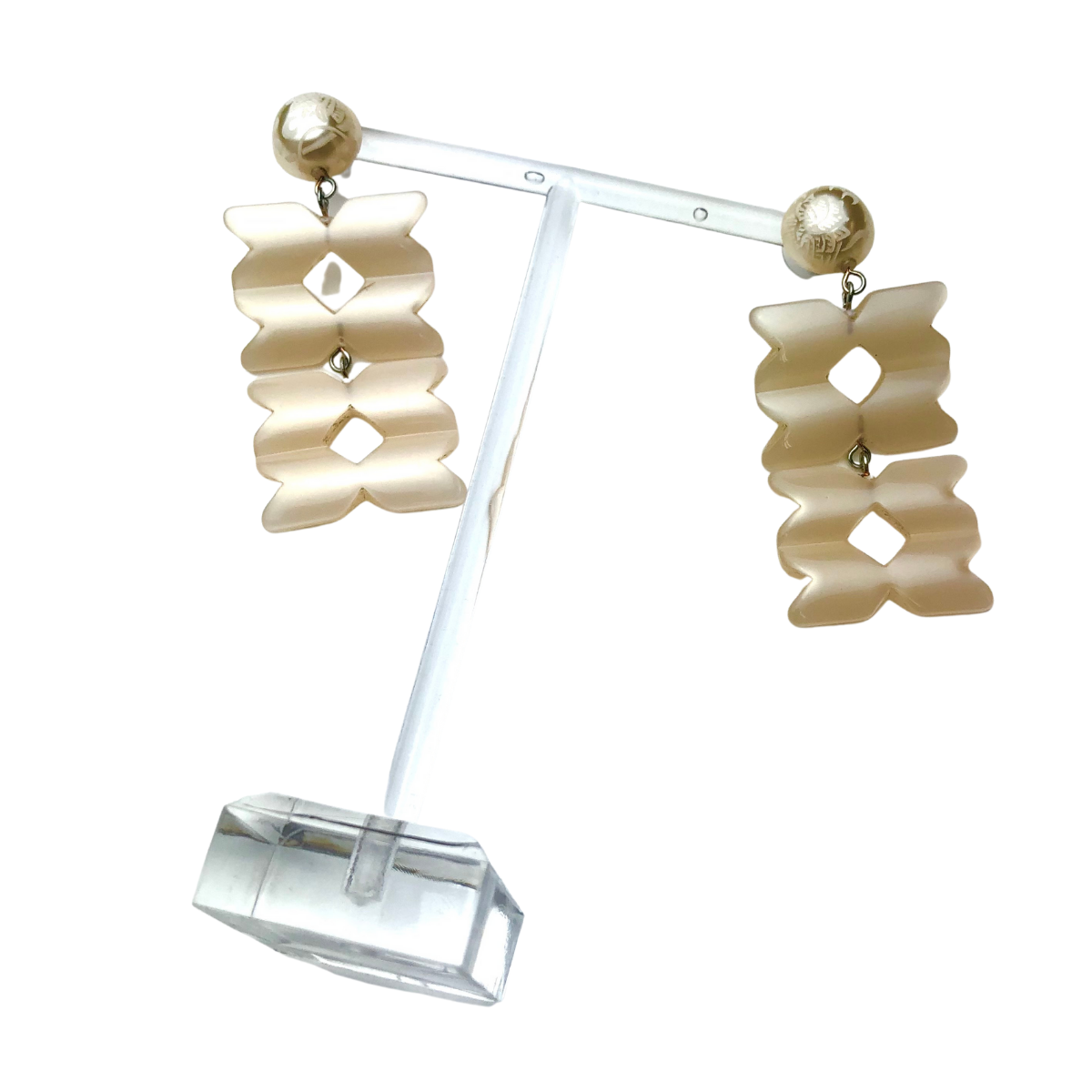 ivory moonglow statement earrings