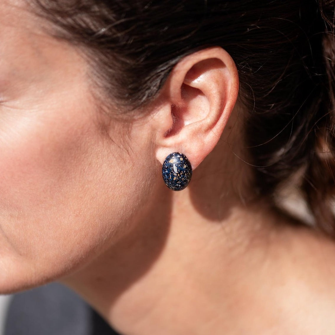 paint spattered earrings