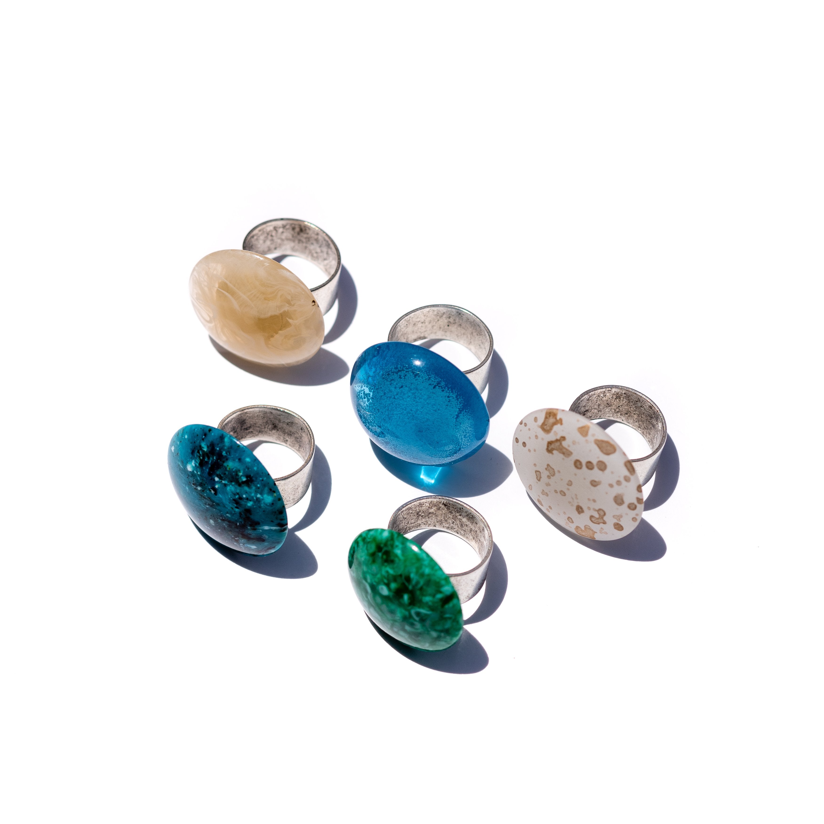 Cocktail Rings Made with Vintage Lucite Statement Jewelry – Leetie ...