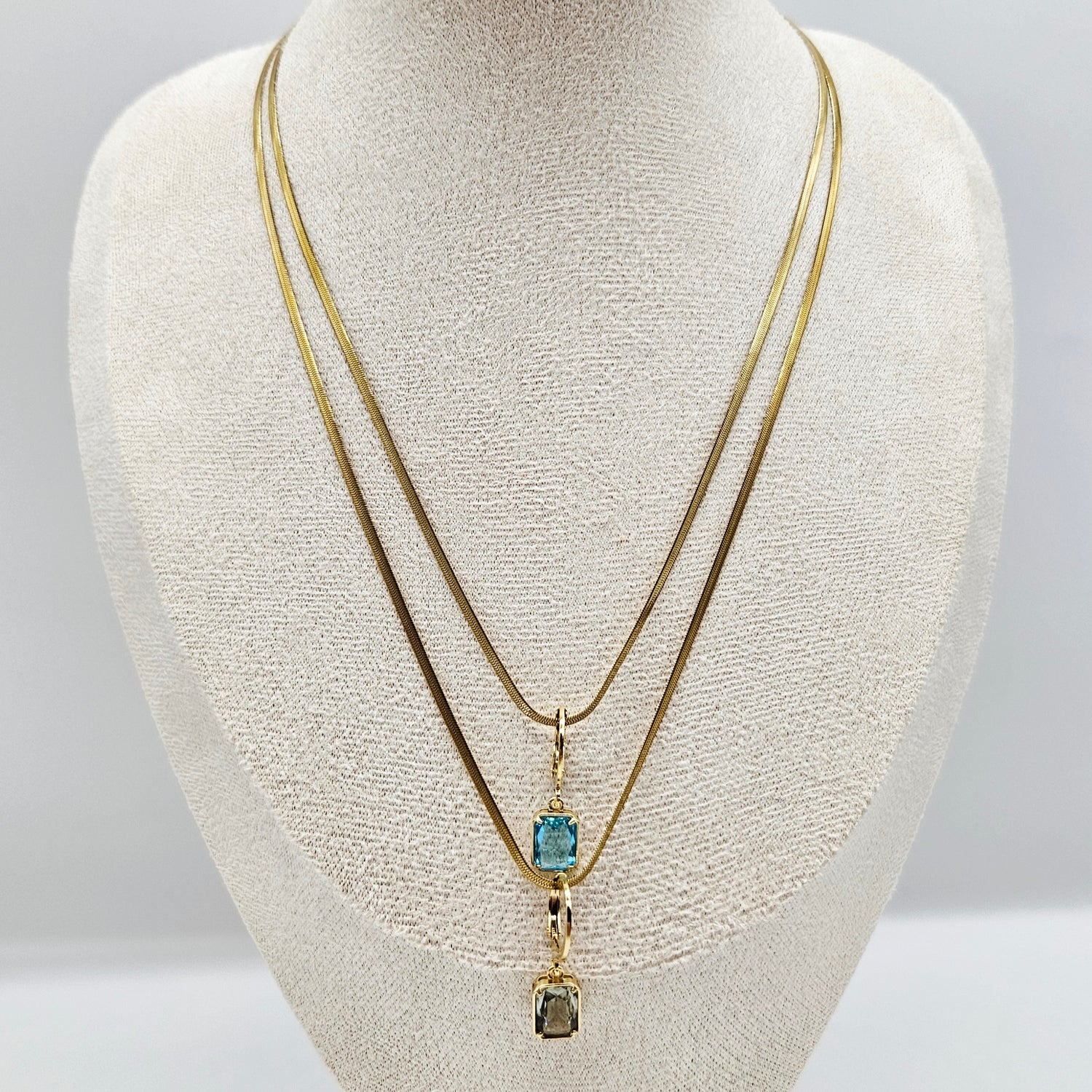 Interchangeable Glass Charm Party - Necklace &amp; Earrings