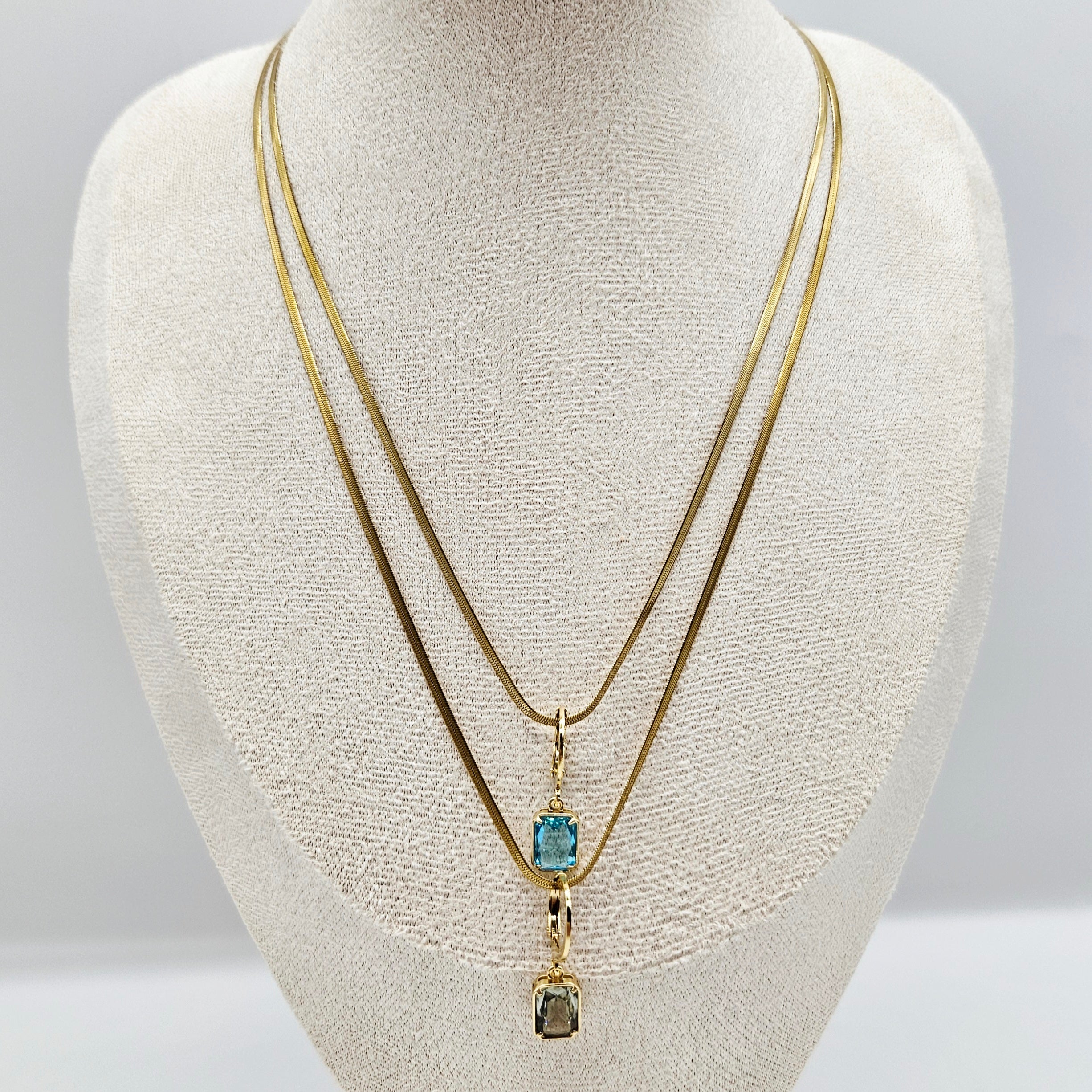 Interchangeable Glass Charm Party - Necklace &amp; Earrings