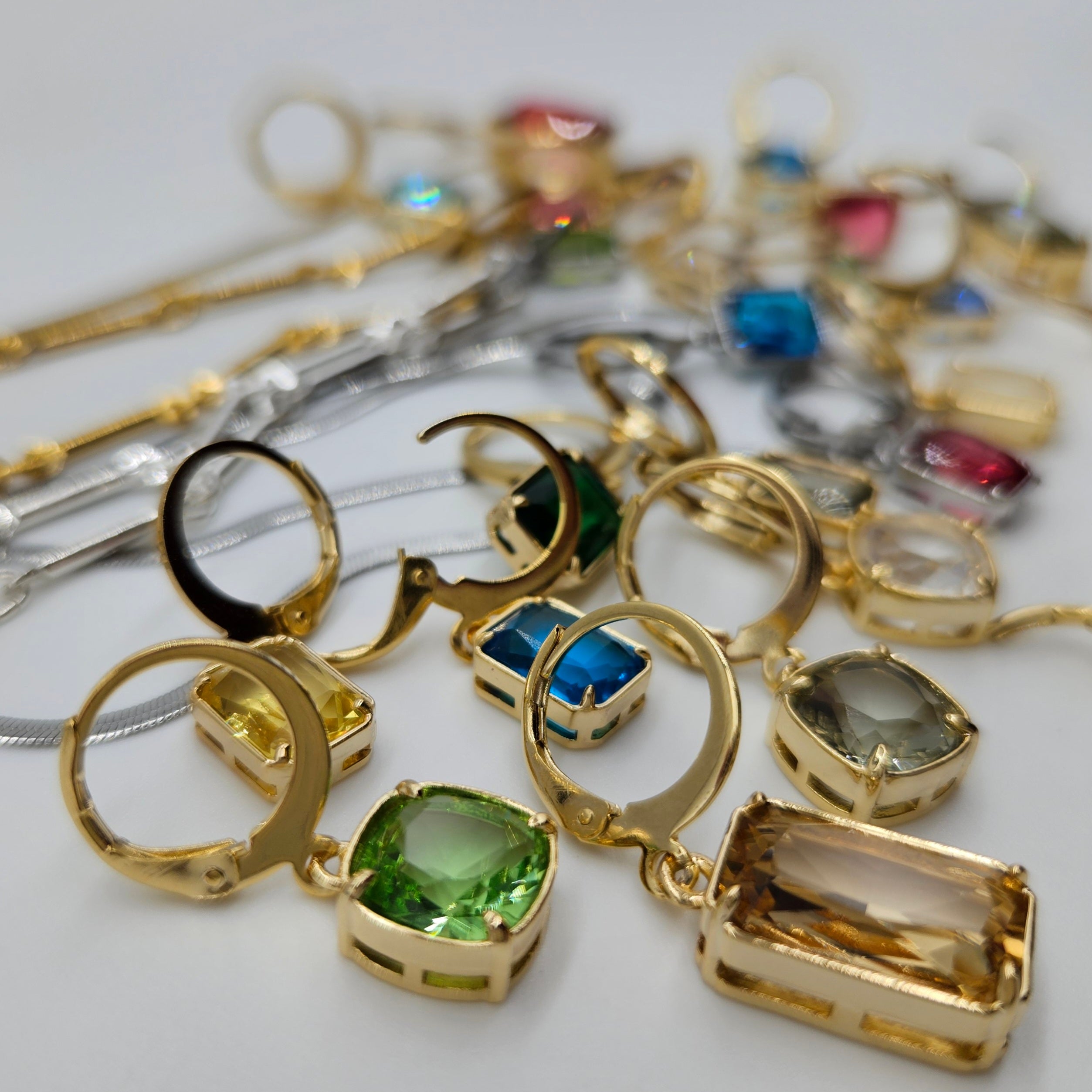 Interchangeable Glass Charm Party - Necklace &amp; Earrings