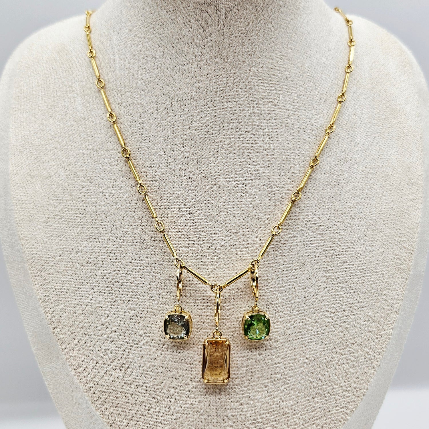 Interchangeable Glass Charm Party - Necklace &amp; Earrings