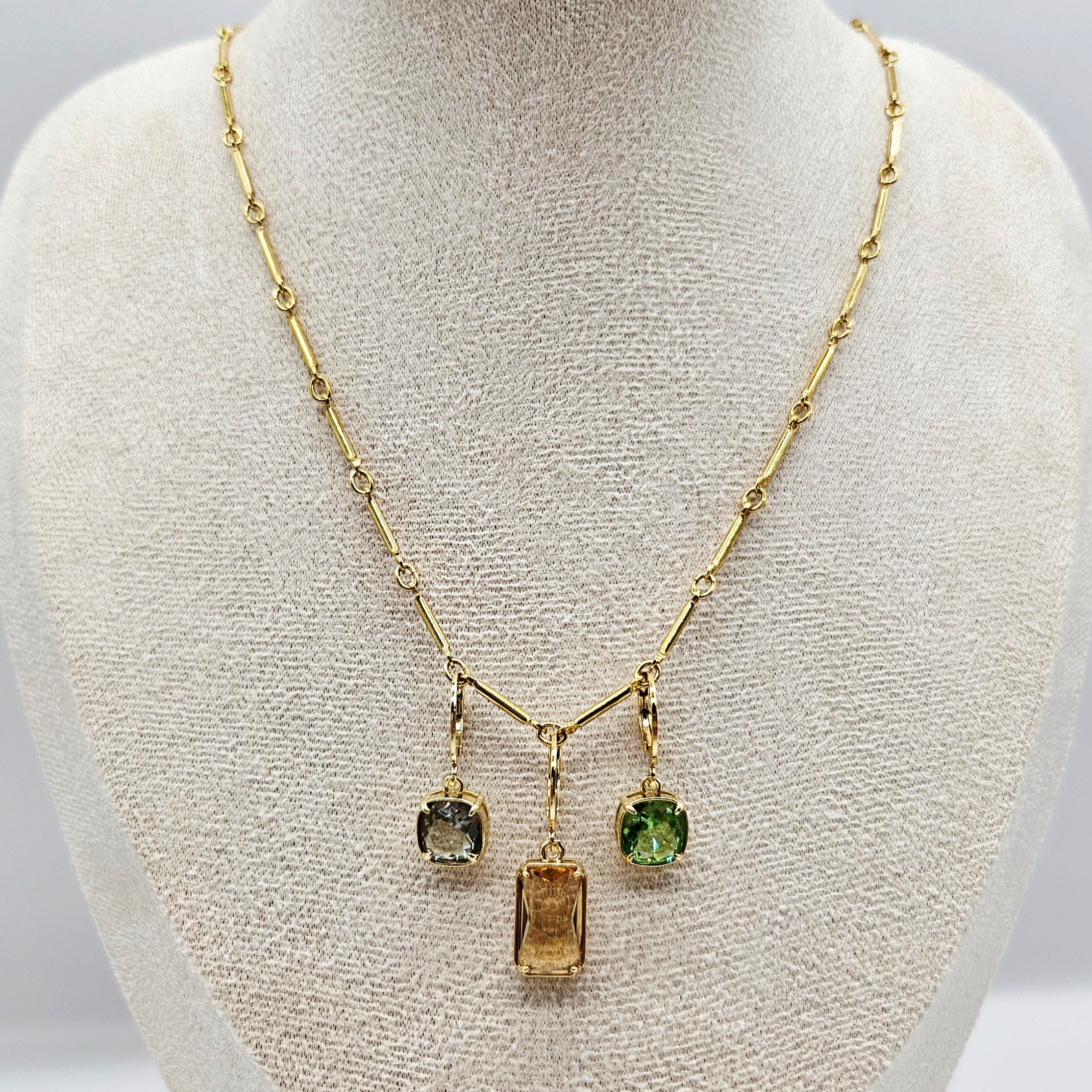 Interchangeable Glass Charm Party - Necklace &amp; Earrings
