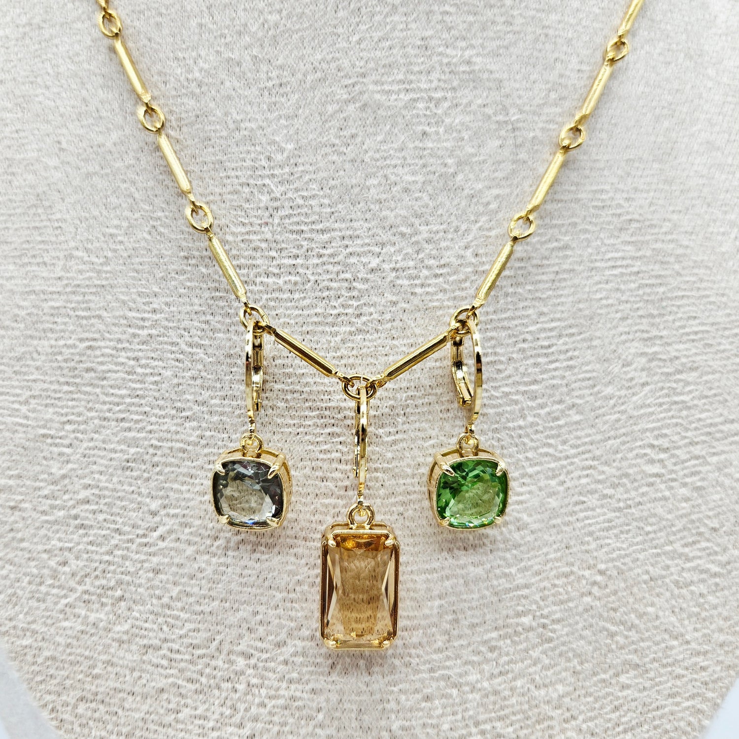 Interchangeable Glass Charm Party - Necklace &amp; Earrings