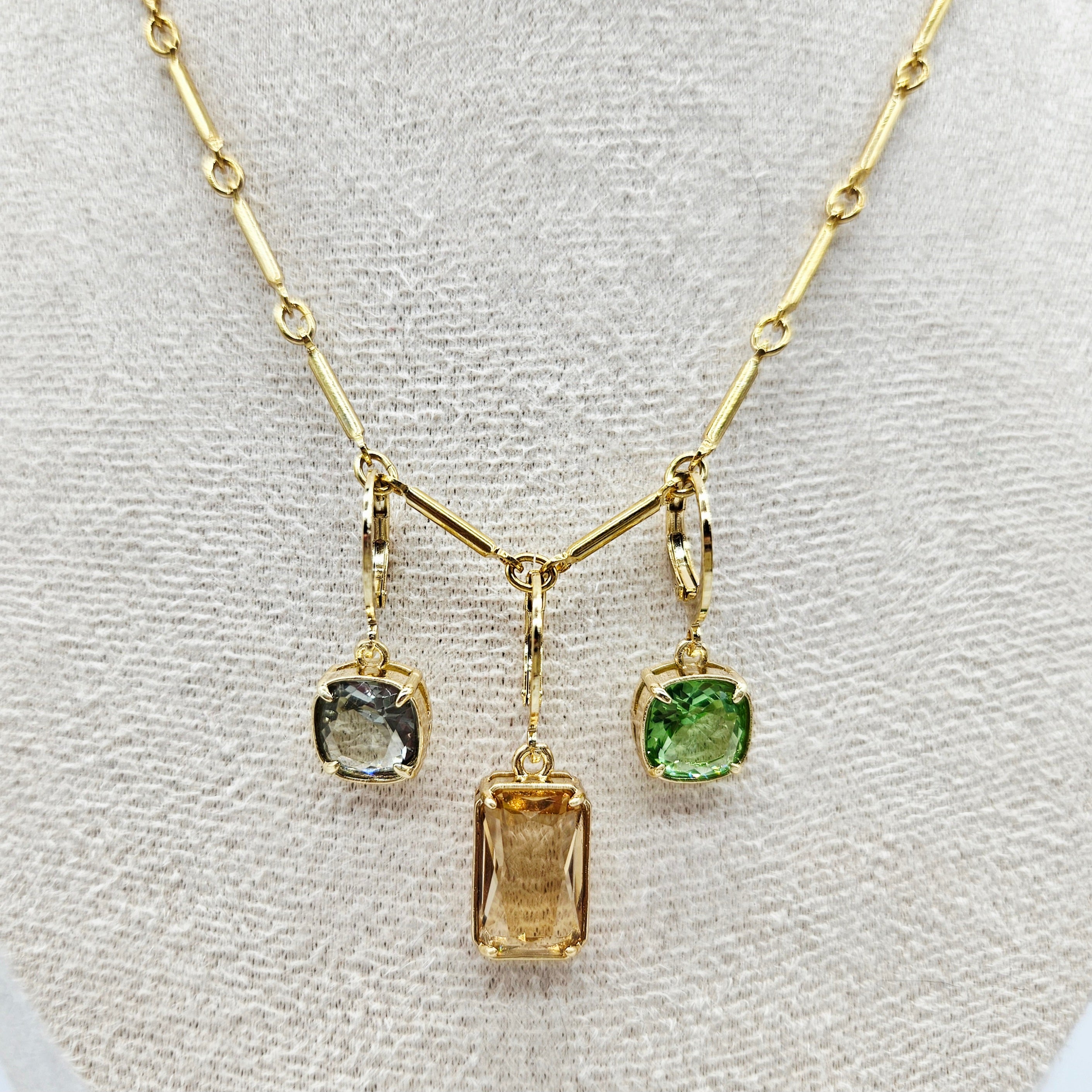 Interchangeable Glass Charm Party - Necklace &amp; Earrings