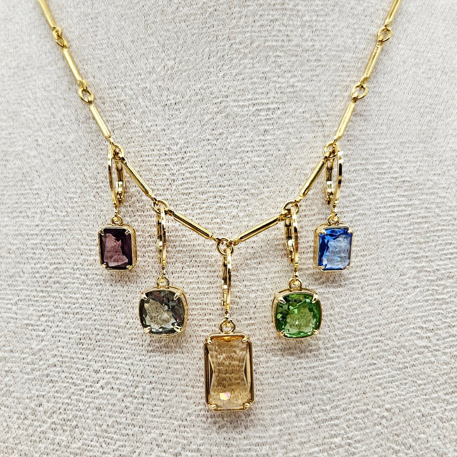 Interchangeable Glass Charm Party - Necklace &amp; Earrings