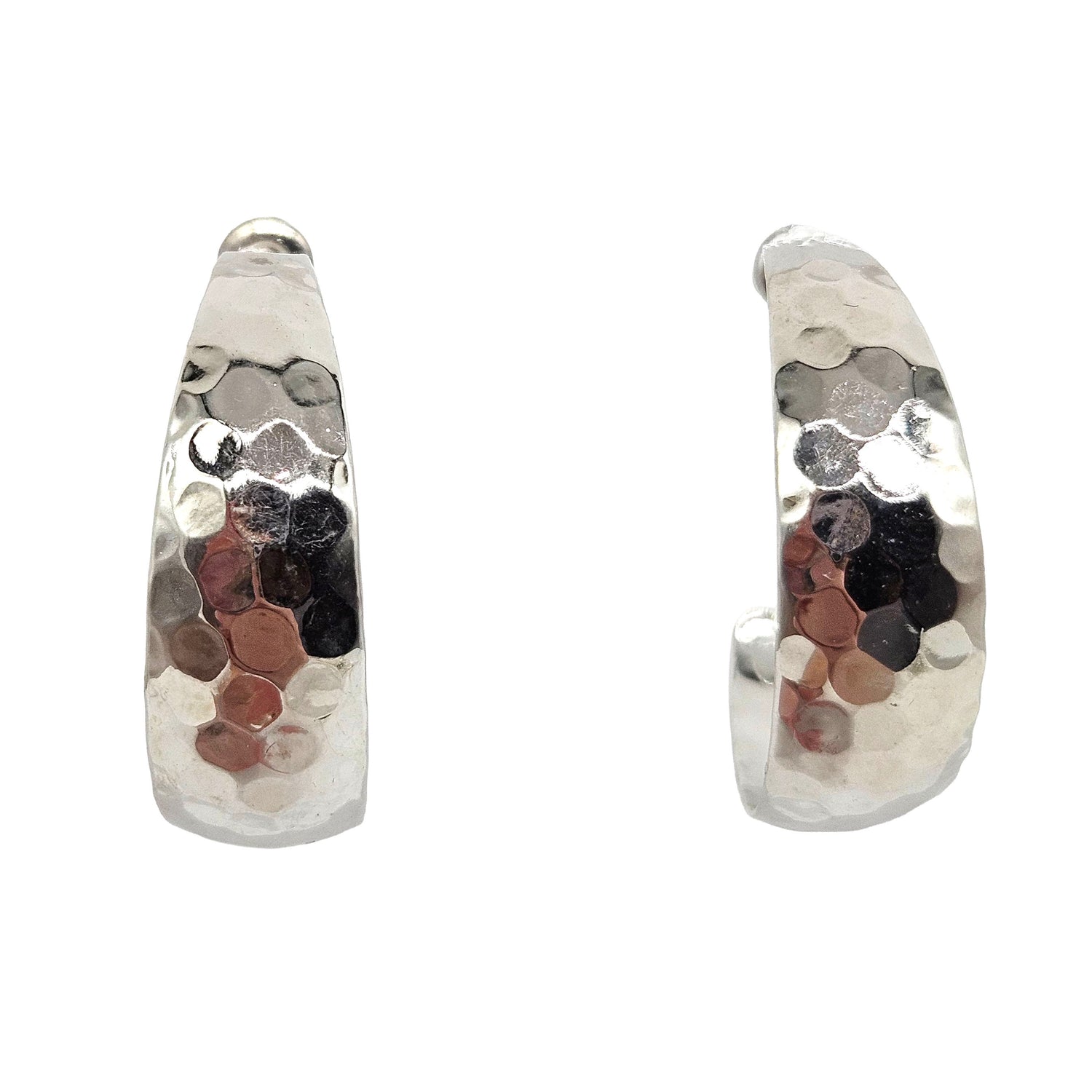 Vintage Archives: Hammered Silver Hoop Earrings