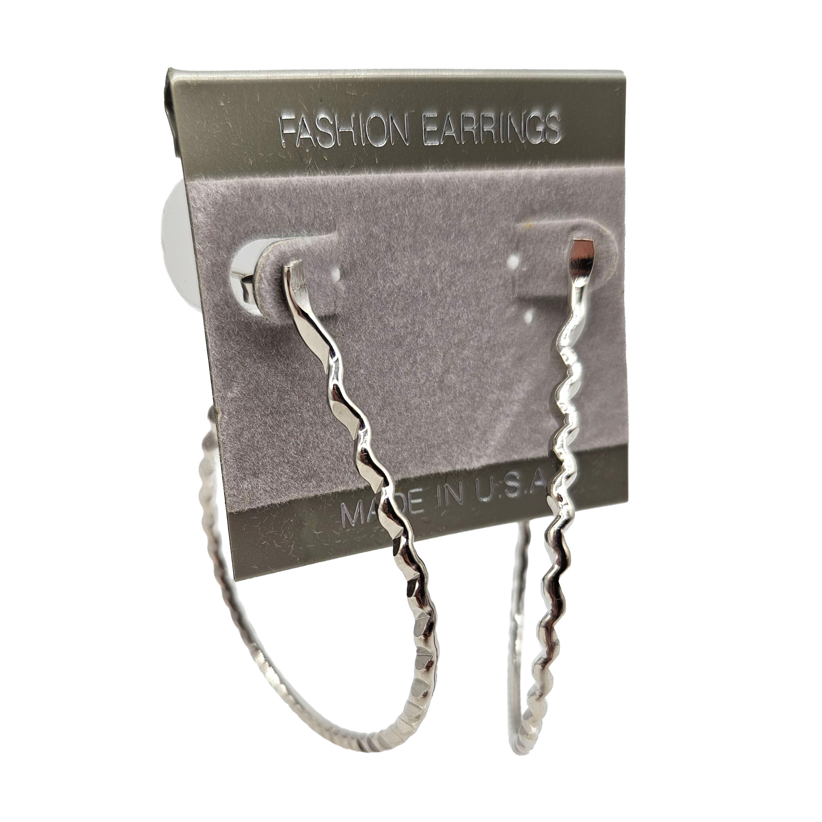 Vintage Archives: Textured Silver Hoop Earrings