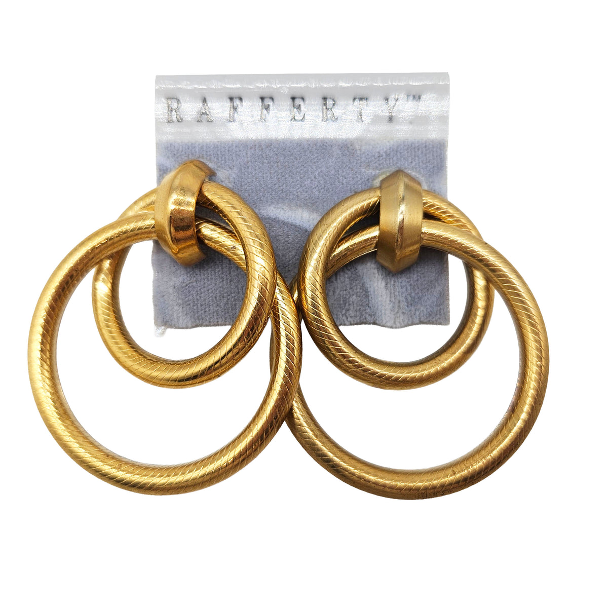 Vintage Archives: Double Orbit Gold Earrings