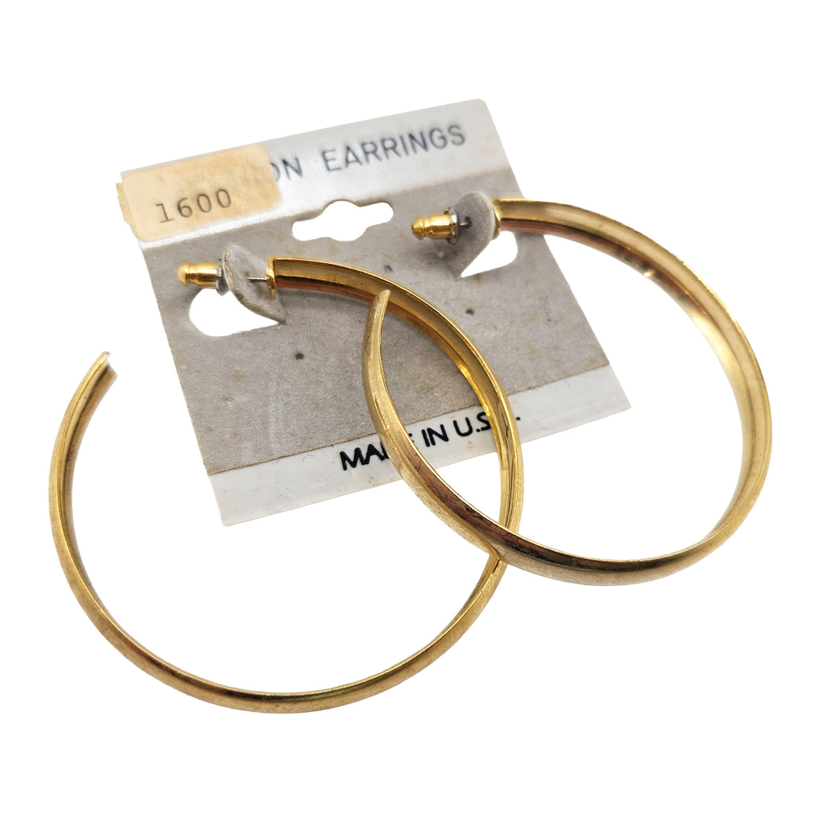 Vintage Archives: Golden Curve Hoop Earrings