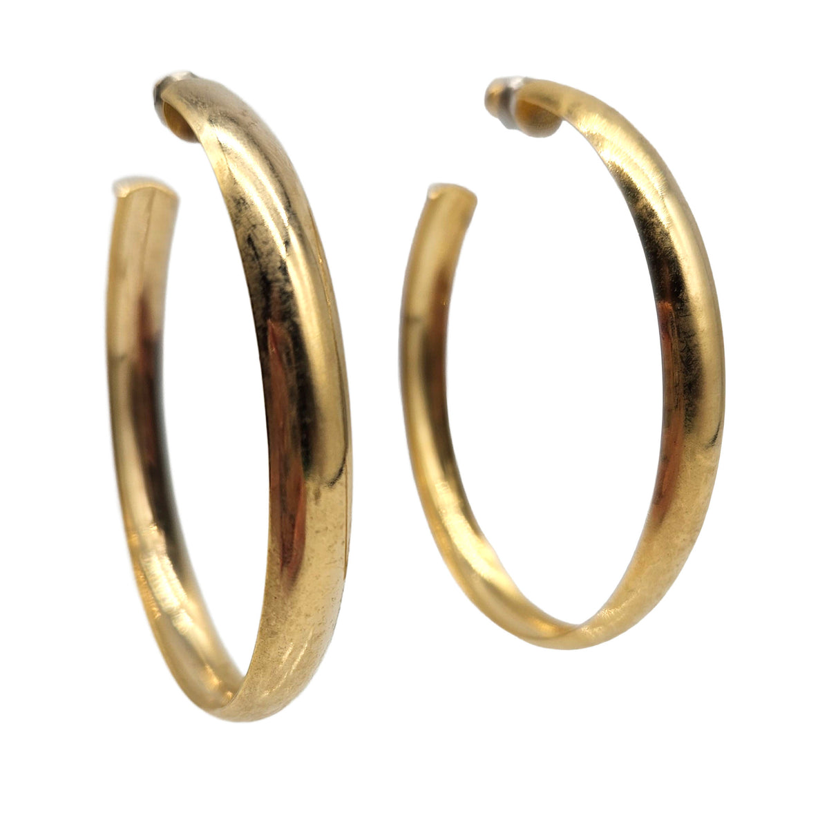 Vintage Archives: Golden Curve Hoop Earrings
