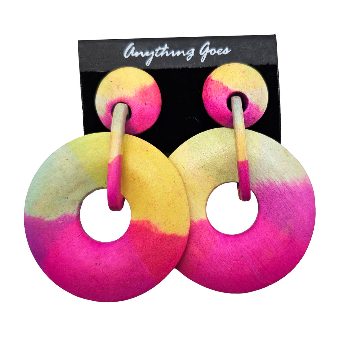 Vintage Archives: Painted Sunrise Statement Earrings