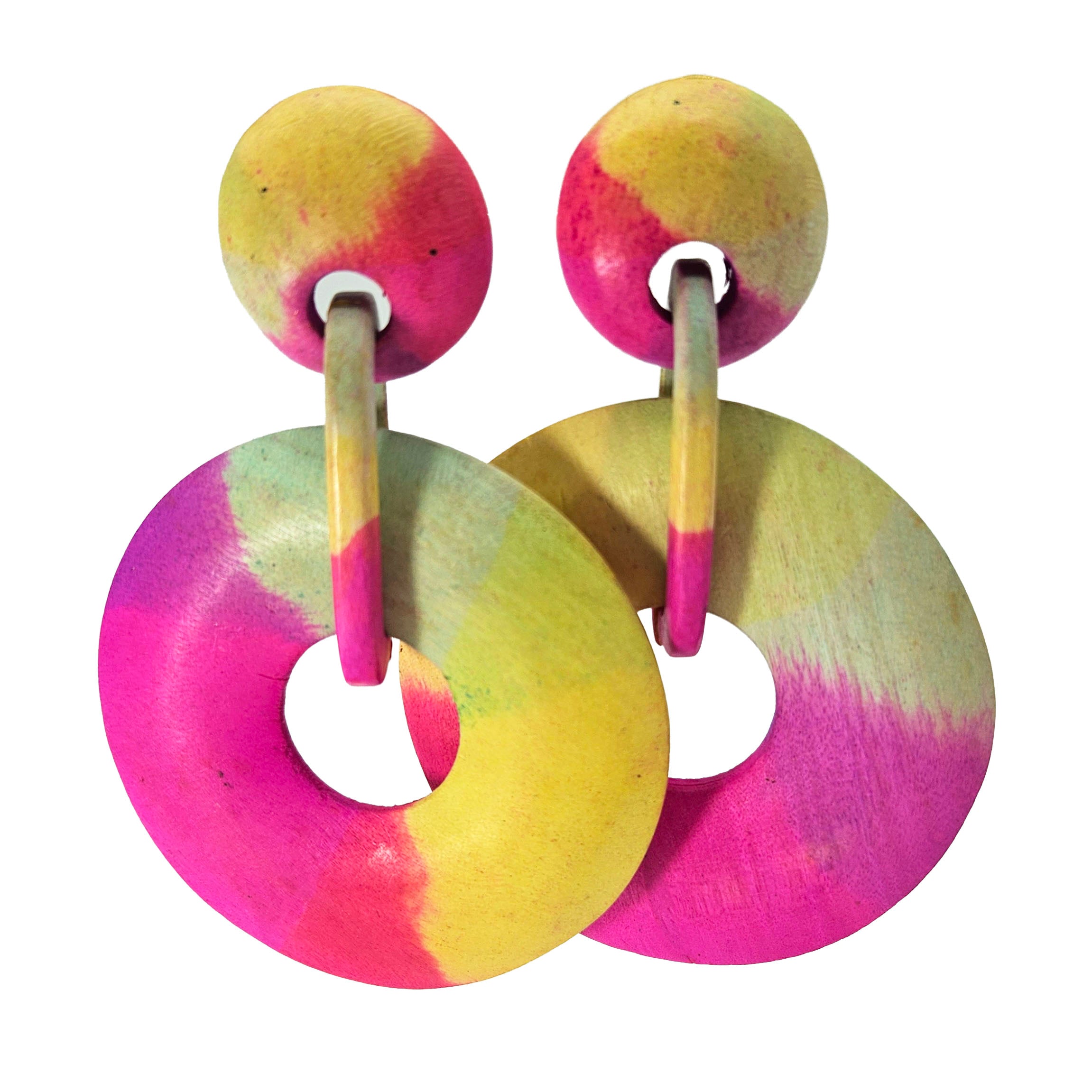 Vintage Archives: Painted Sunrise Statement Earrings