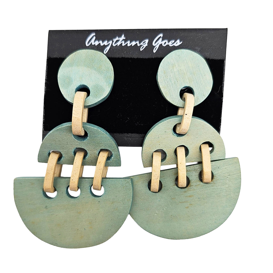 Vintage Archives: Sage Geometry Statement Earrings