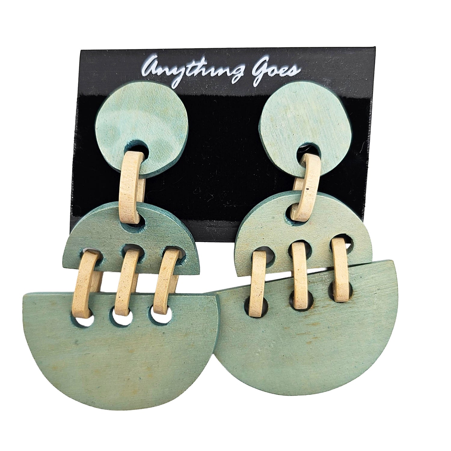 Vintage Archives: Sage Geometry Statement Earrings
