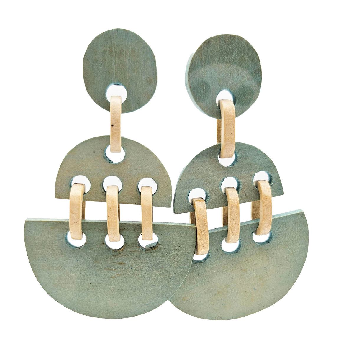 Vintage Archives: Sage Geometry Statement Earrings