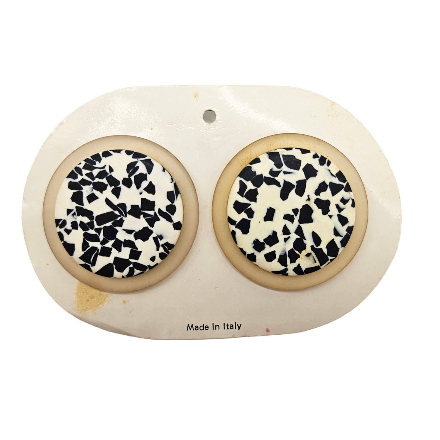 Vintage Archives: Italian Mosaic Disc Earrings